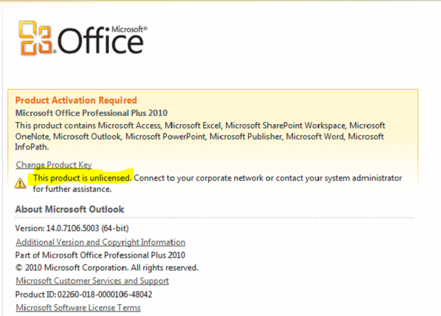 Cách sửa lỗi Unlicensed Product Microsoft Office 2010, 2013, 2016