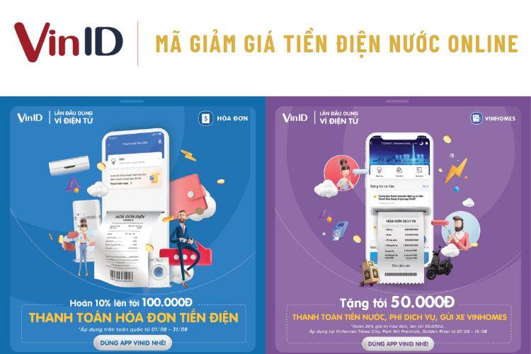 VinID tung mã giảm giá lên tới 100.000 đồng khi đóng tiền điện nước qua ví VinID Pay
